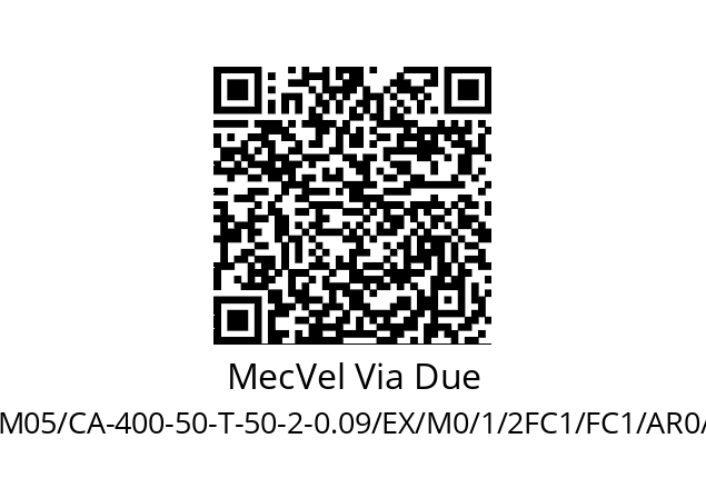   MecVel Via Due ALI3-F/0100/M05/CA-400-50-T-50-2-0.09/EX/M0/1/2FC1/FC1/AR0/P1/A1/F-RAL1015