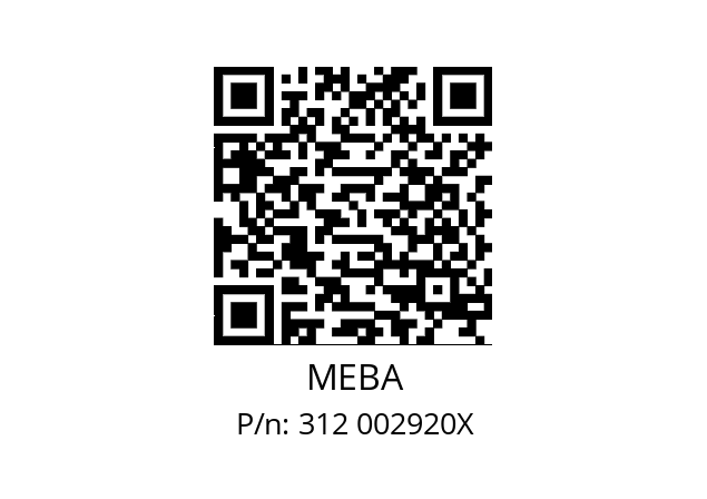   MEBA 312 002920X