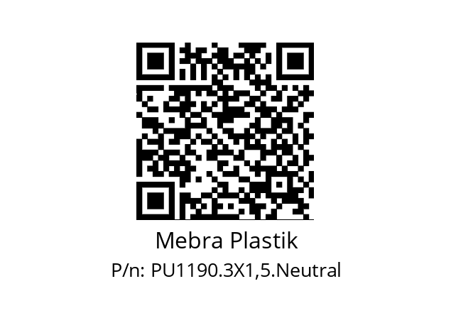   Mebra Plastik PU1190.3X1,5.Neutral