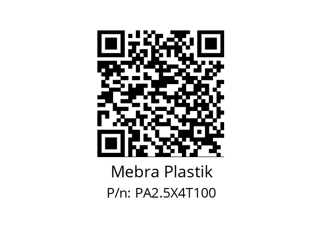   Mebra Plastik PA2.5X4T100