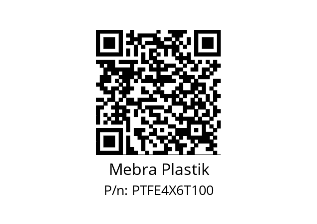   Mebra Plastik PTFE4X6T100