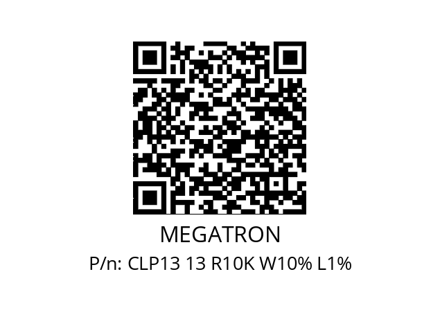   MEGATRON CLP13 13 R10K W10% L1%