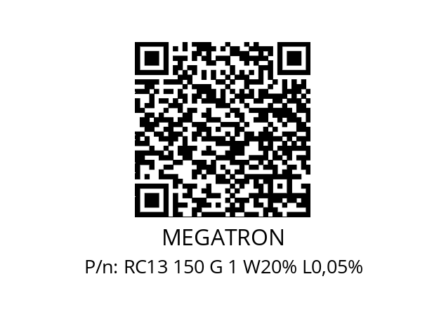   MEGATRON RC13 150 G 1 W20% L0,05%