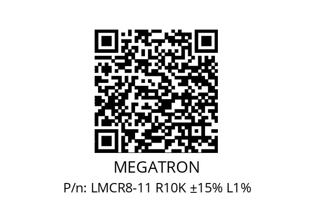   MEGATRON LMCR8-11 R10K ±15% L1%