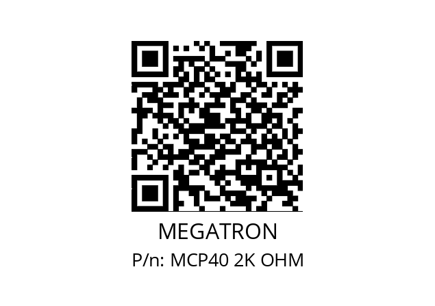   MEGATRON MCP40 2K OHM