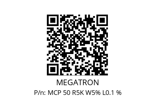   MEGATRON MCP 50 R5K W5% L0.1 %