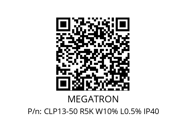   MEGATRON CLP13-50 R5K W10% L0.5% IP40