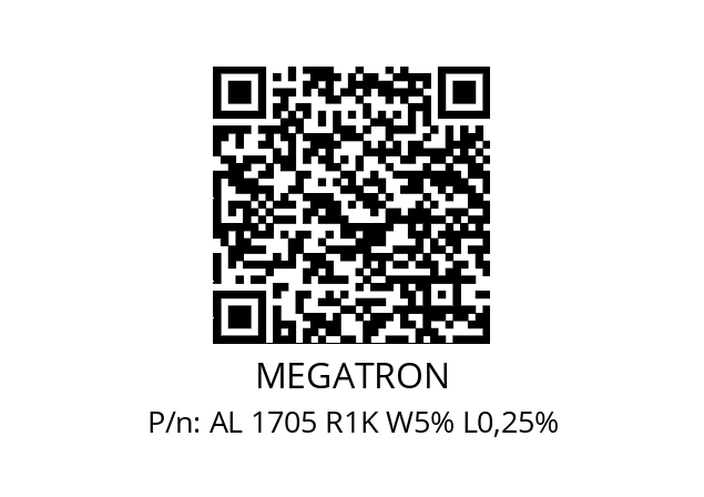   MEGATRON AL 1705 R1K W5% L0,25%