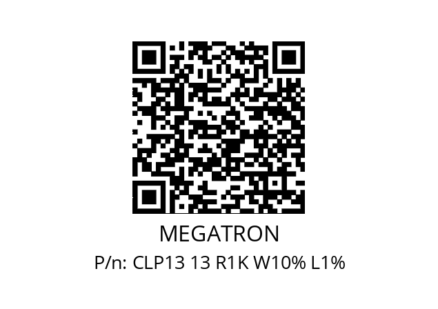   MEGATRON CLP13 13 R1K W10% L1%