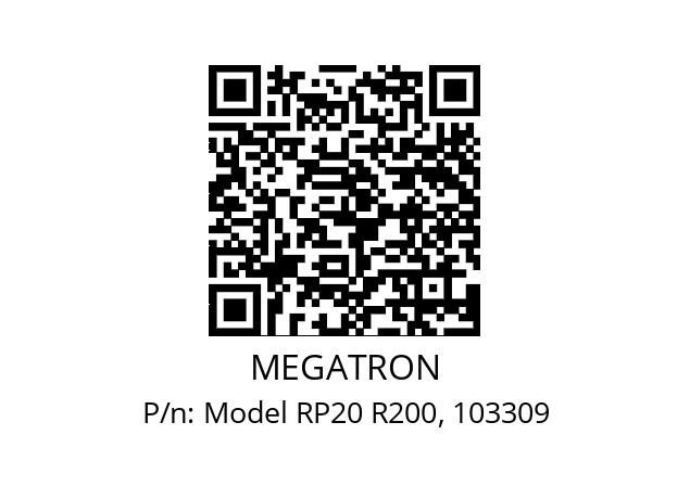   MEGATRON Model RP20 R200, 103309