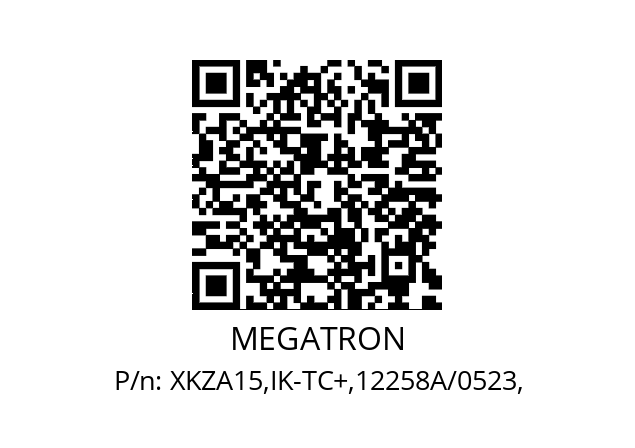   MEGATRON XKZA15,IK-TC+,12258A/0523,