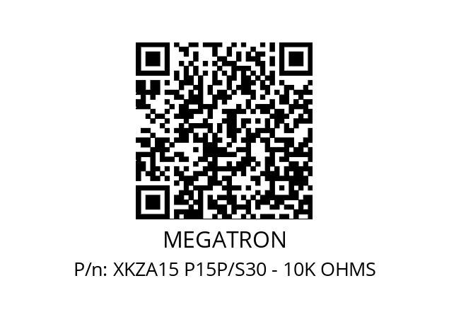   MEGATRON XKZA15 P15P/S30 - 10K OHMS