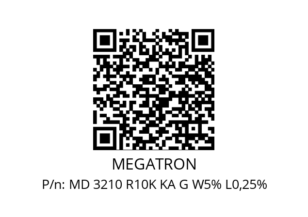   MEGATRON MD 3210 R10K KA G W5% L0,25%