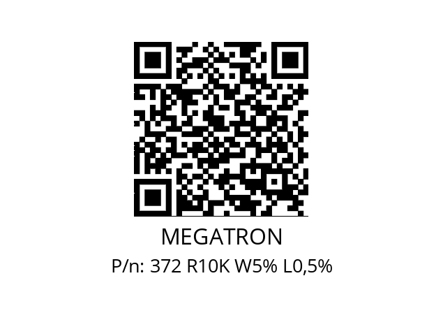   MEGATRON 372 R10K W5% L0,5%