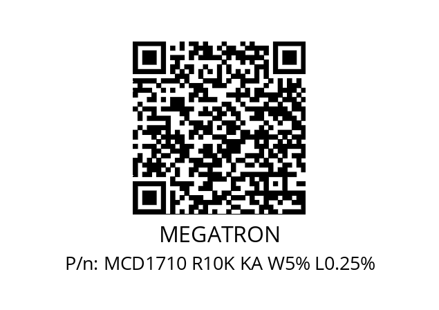   MEGATRON MCD1710 R10K KA W5% L0.25%