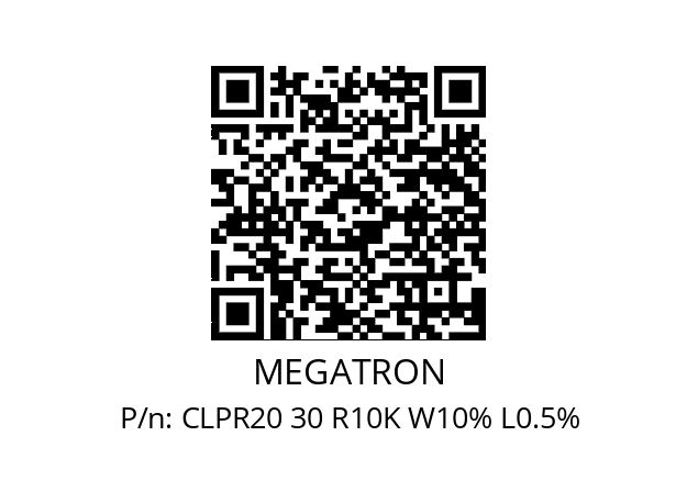   MEGATRON CLPR20 30 R10K W10% L0.5%