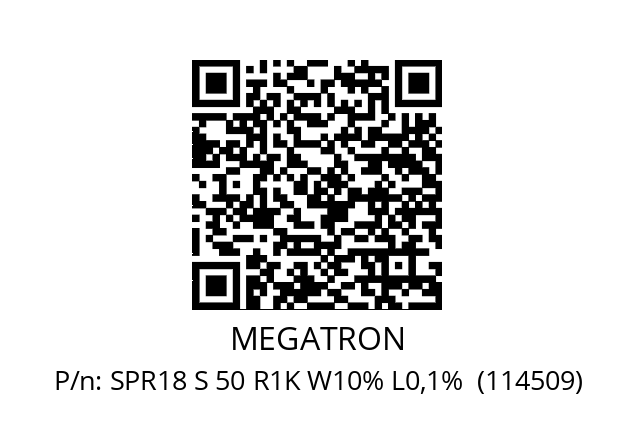   MEGATRON SPR18 S 50 R1K W10% L0,1%  (114509)