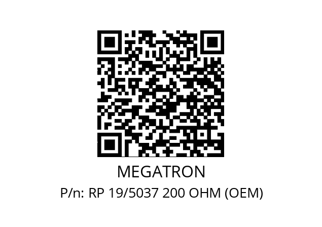   MEGATRON RP 19/5037 200 OHM (OEM)