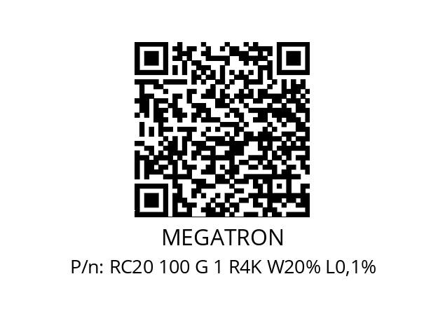   MEGATRON RC20 100 G 1 R4K W20% L0,1%