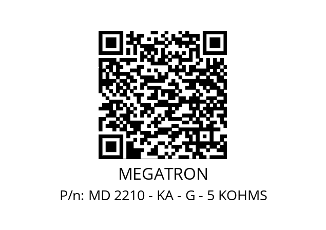   MEGATRON MD 2210 - KA - G - 5 KOHMS