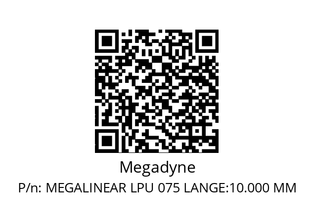   Megadyne MEGALINEAR LPU 075 LANGE:10.000 MM