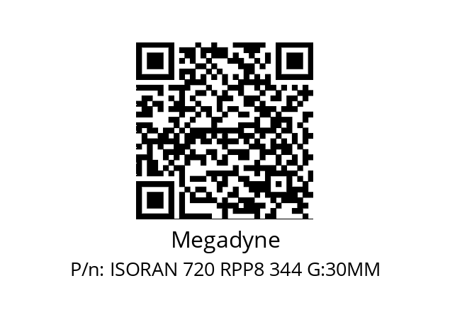   Megadyne ISORAN 720 RPP8 344 G:30MM