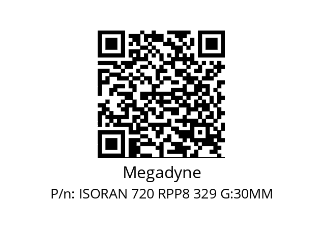   Megadyne ISORAN 720 RPP8 329 G:30MM