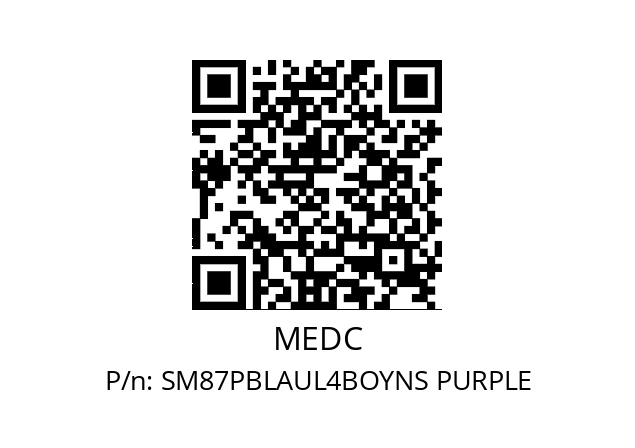   MEDC SM87PBLAUL4BOYNS PURPLE