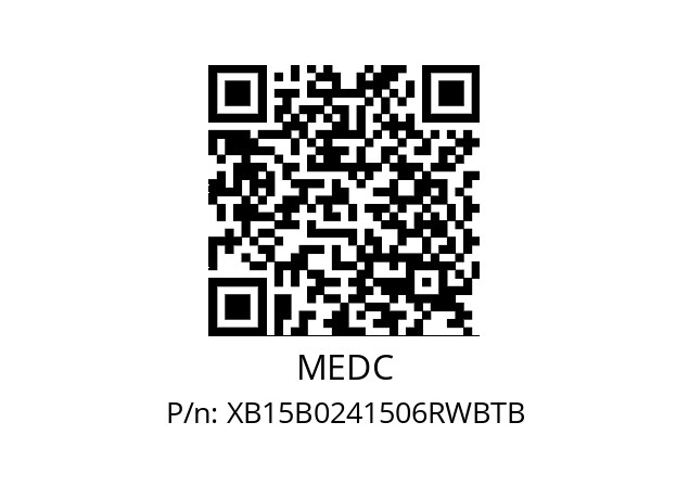   MEDC XB15B0241506RWBTB