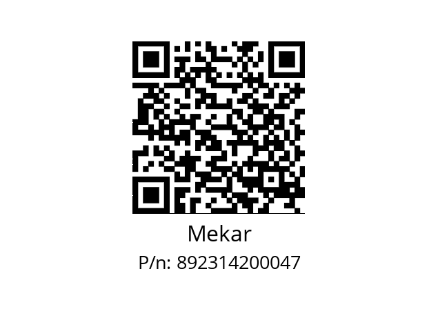   Mekar 892314200047