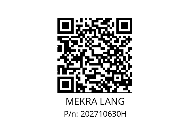   MEKRA LANG 202710630Н