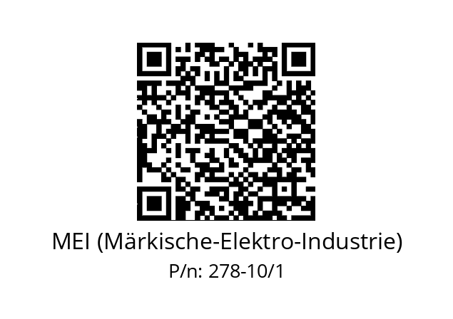   MEI (Märkische-Elektro-Industrie) 278-10/1