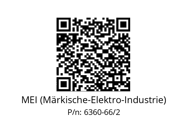   MEI (Märkische-Elektro-Industrie) 6360-66/2