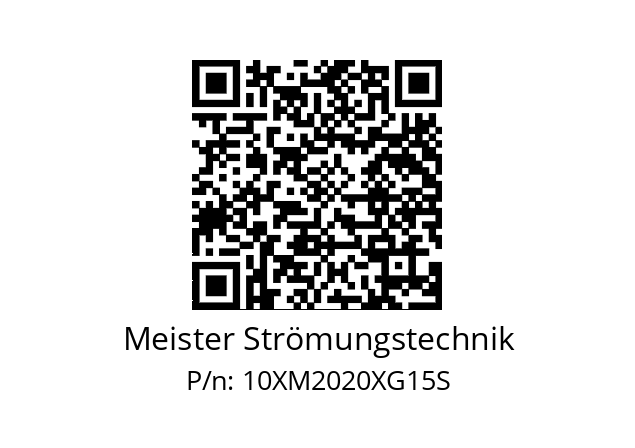   Meister Strömungstechnik 10XM2020XG15S