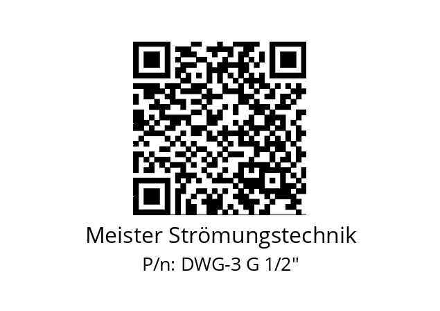   Meister Strömungstechnik DWG-3 G 1/2"