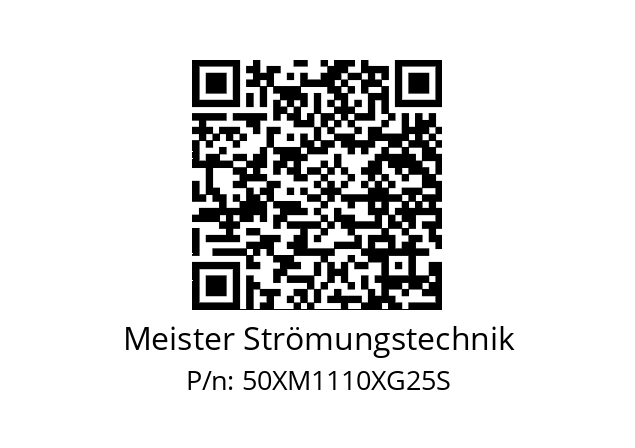   Meister Strömungstechnik 50XM1110XG25S