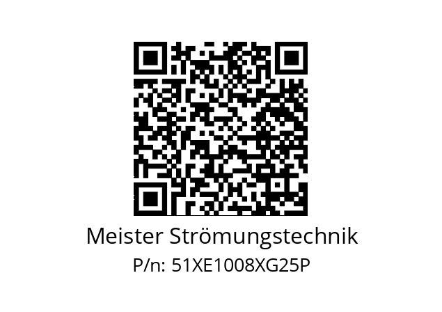   Meister Strömungstechnik 51XE1008XG25P