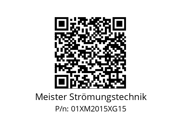   Meister Strömungstechnik 01XM2015XG15