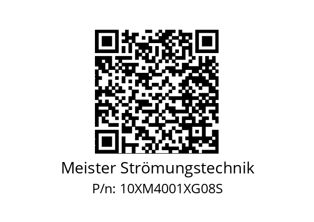   Meister Strömungstechnik 10XM4001XG08S