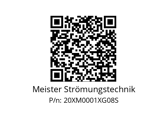   Meister Strömungstechnik 20XM0001XG08S