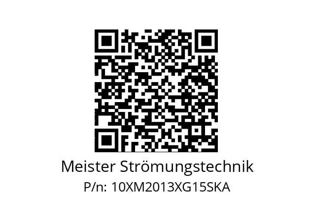   Meister Strömungstechnik 10XM2013XG15SKA