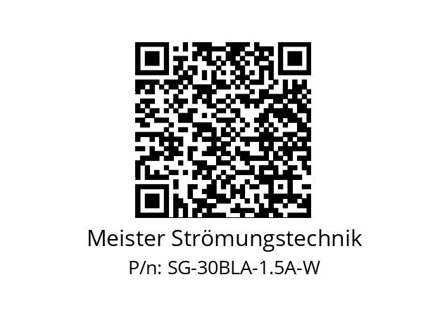   Meister Strömungstechnik SG-30BLA-1.5A-W