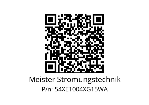   Meister Strömungstechnik 54XE1004XG15WA