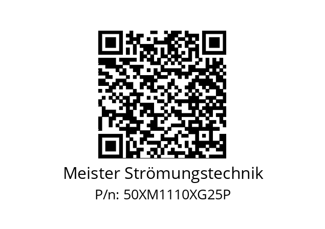   Meister Strömungstechnik 50XM1110XG25P