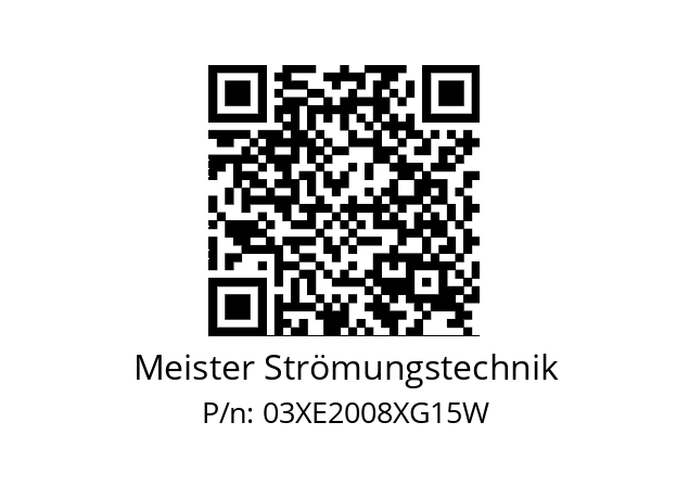   Meister Strömungstechnik 03ХЕ2008ХG15W