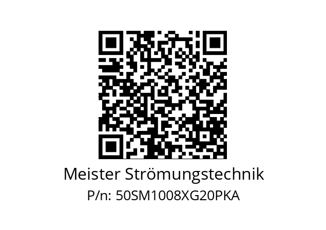   Meister Strömungstechnik 50SM1008XG20PKA