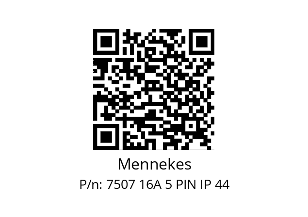   Mennekes 7507 16A 5 PIN IP 44