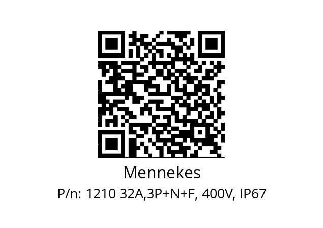   Mennekes 1210 32A,3P+N+F, 400V, IP67