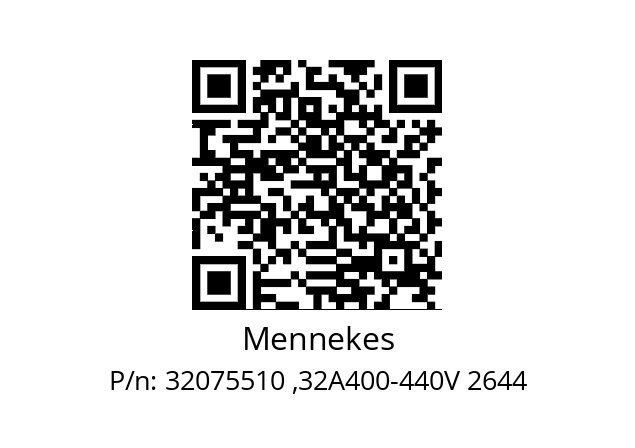   Mennekes 32075510 ,32A400-440V 2644