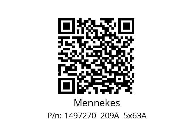   Mennekes 1497270  209A  5x63A